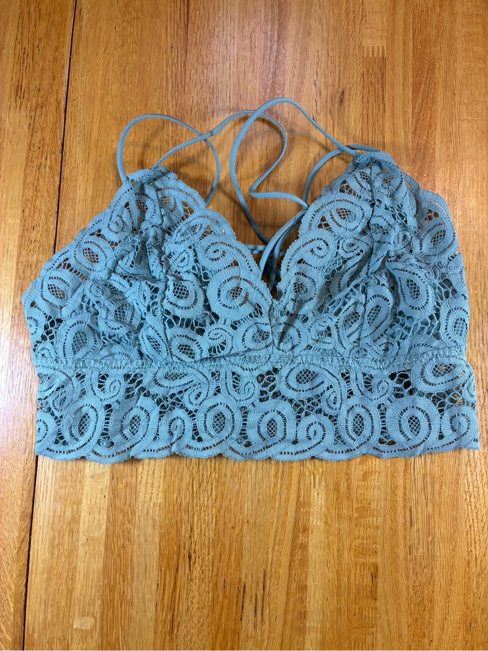 PINK Victoria's Secret Lace Bralette - Sage Green